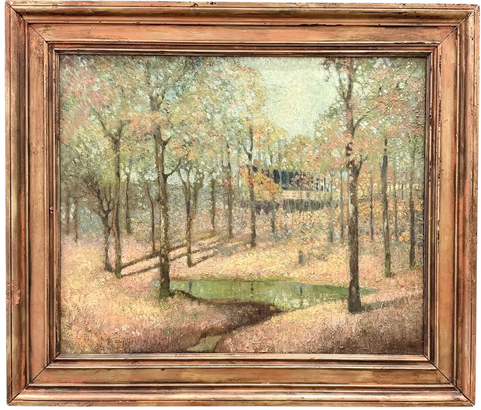 Nicely Framed American School Impressionist Landscape Signed Ward (1 of 4)