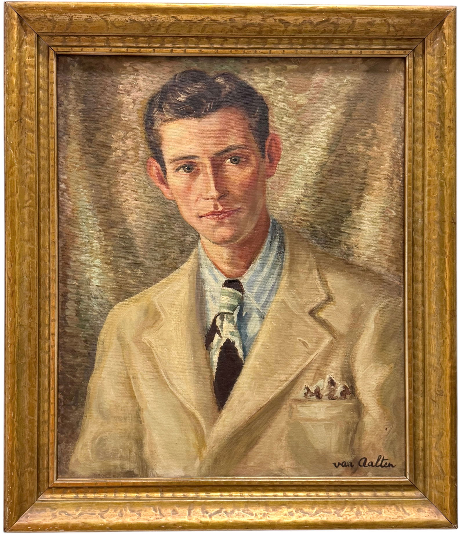 Nicely Framed Vintage 1940's American School Portrait Of A Handsome Man (1 of 3)