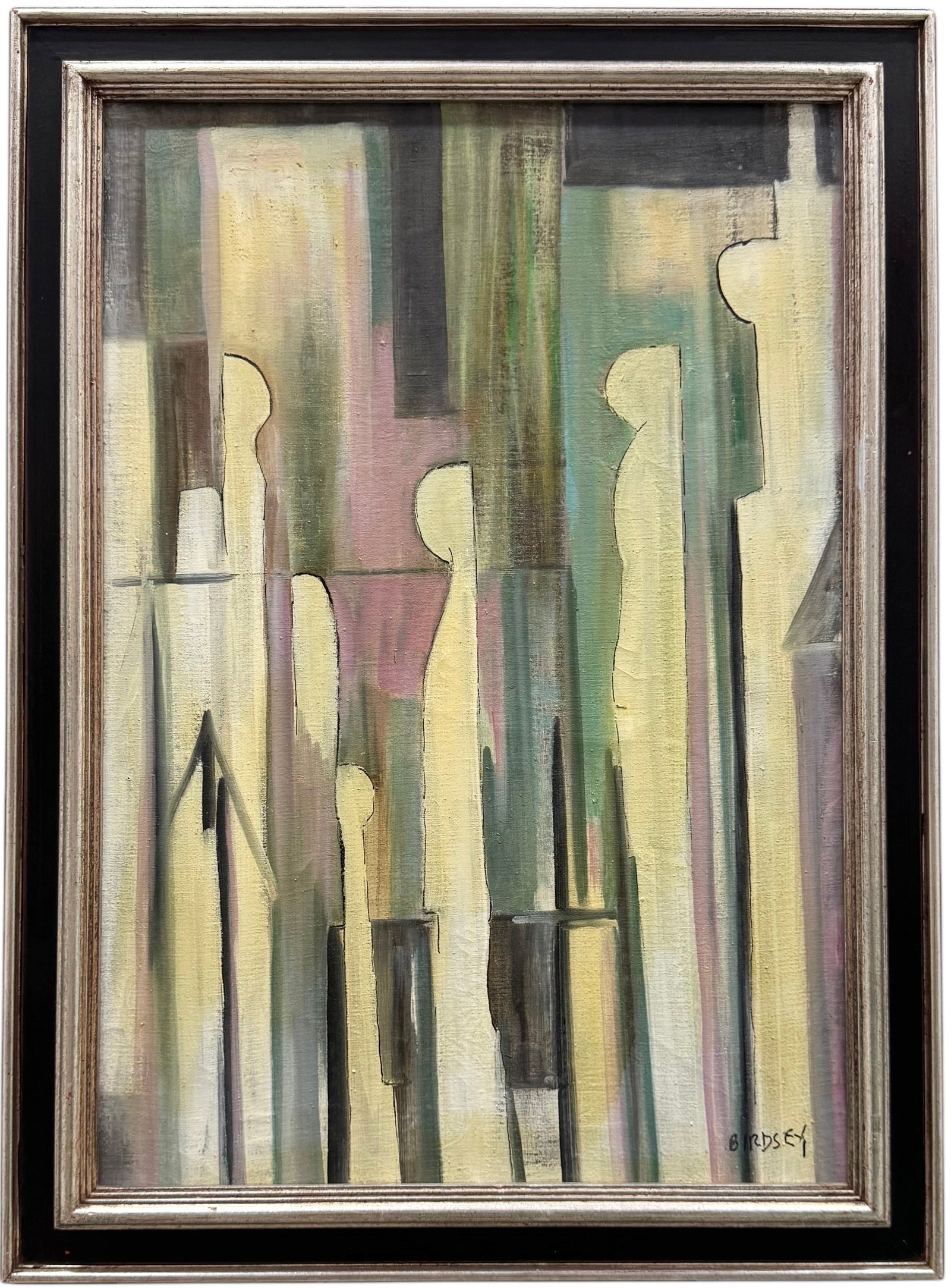 ALFRED BIRDSEY (1912-1996, Bermuda) Abstract: Oil on canvas 26 x 18 in, 30.5 x 22.5 in (framed)
