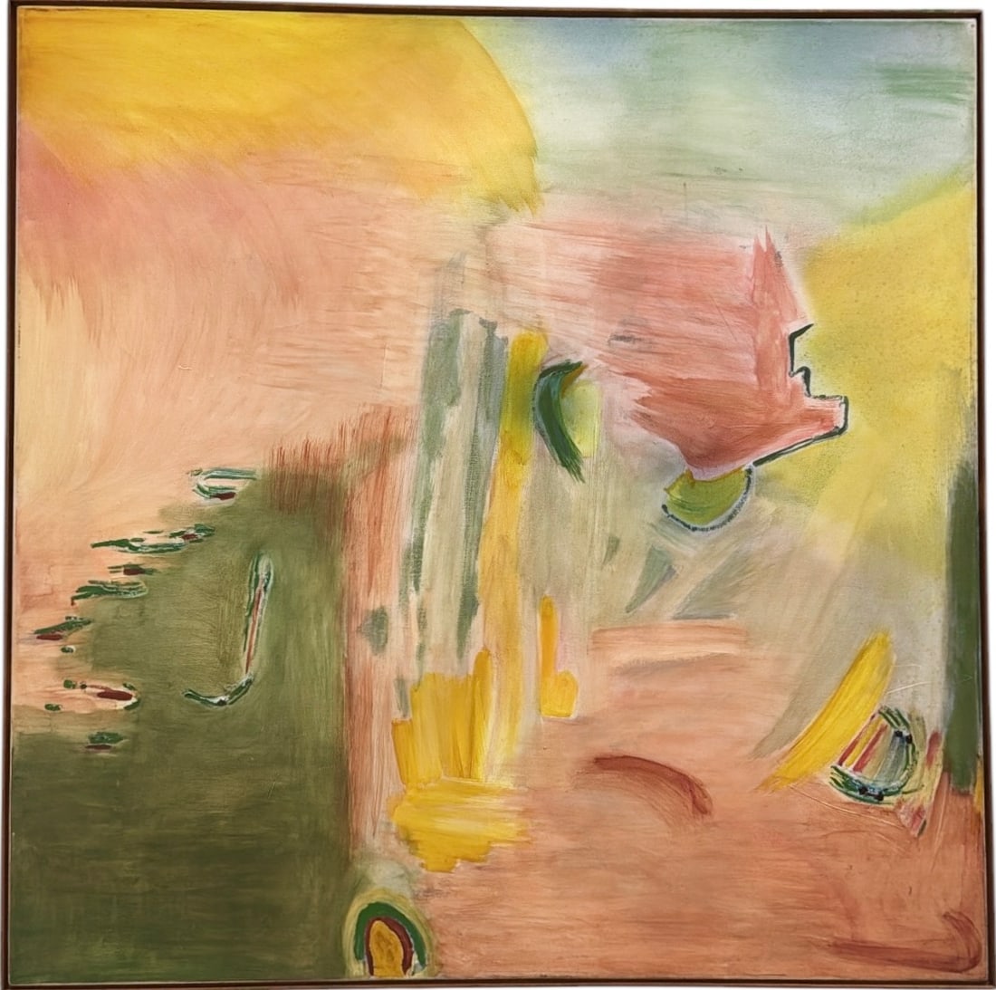 JORGE OLIVER (20th c, Puerto Rico) Monumental Abstract 51 x 51 in (1 of 3)