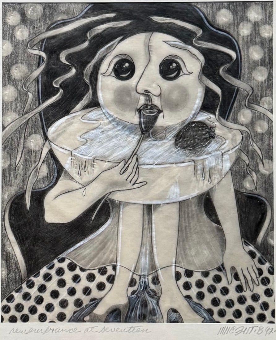 VINCENTE NOTARILE (20th c, American) Surrealist Drawing (1 of 3)