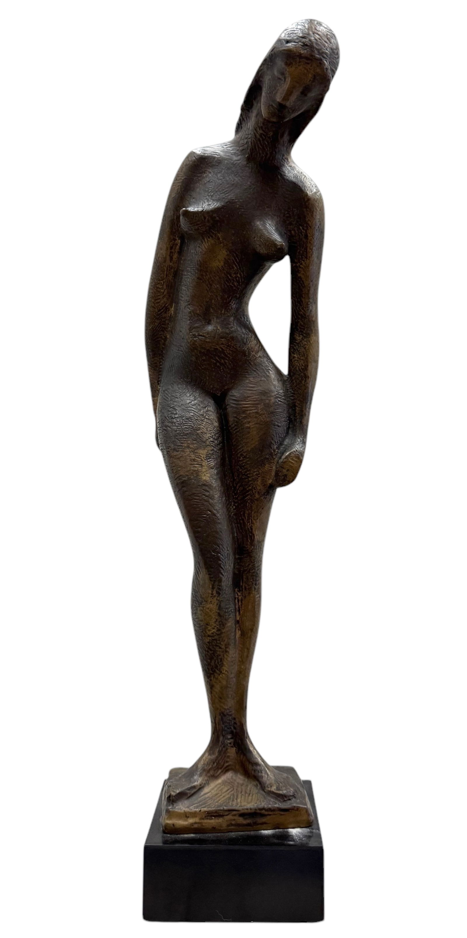 VINCENT GLINSKY (1895-1975, Russian American) Nude Bronze Sculpture: 20 x 4 x 4 in