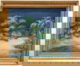 Nicely Framed Vintage Modernist Cuban School Landscape Signed Lower Right