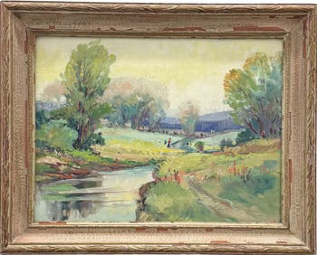 ARTHUR E. SCHNEIDER (1866 - 1942, American) Landscape, Wisconsin Artist