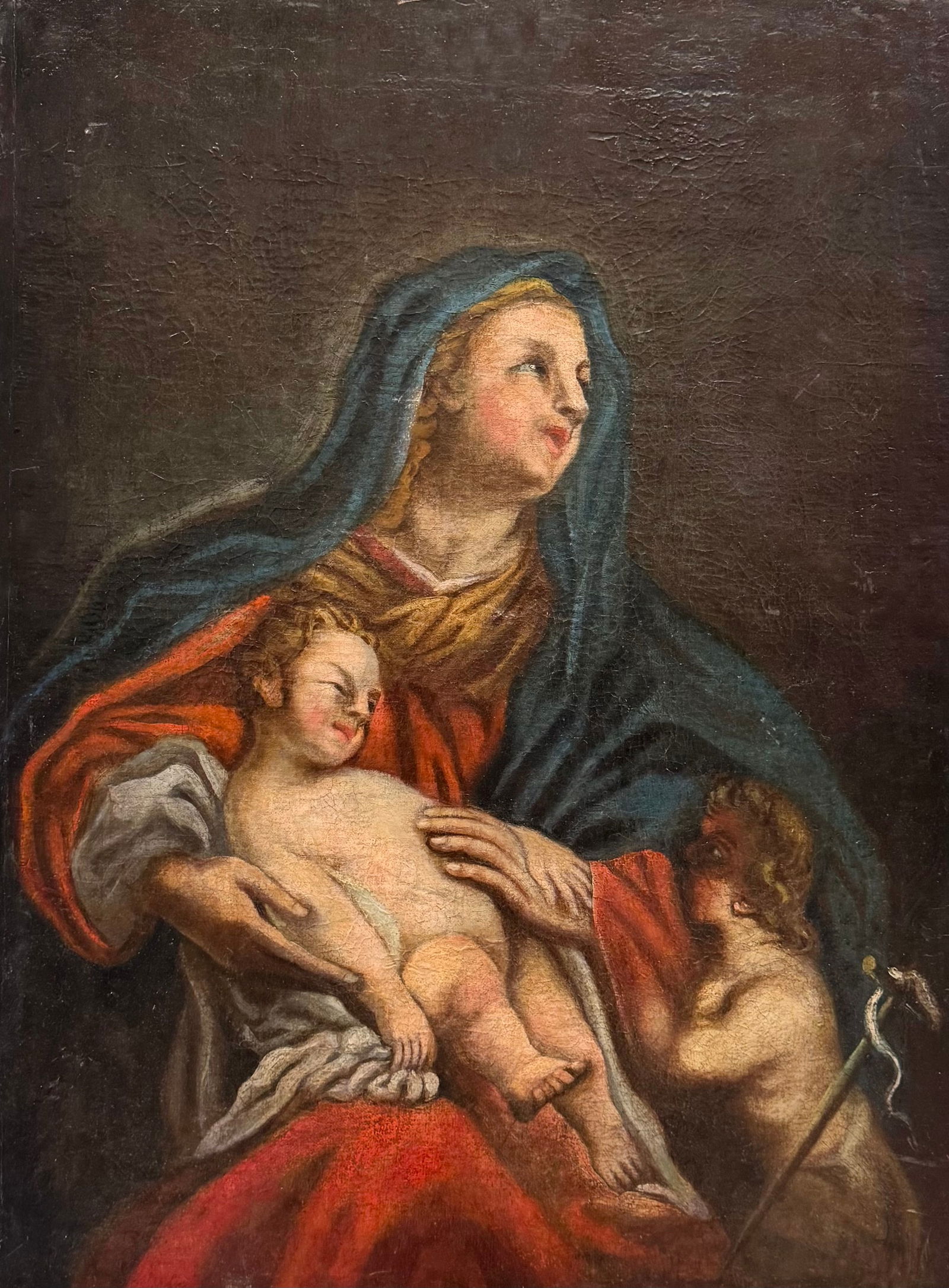 European School Old Master Oil On Canvas Madonna & Child (1 of 7)