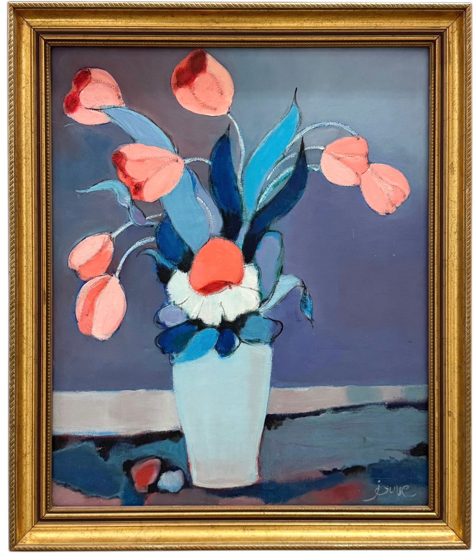 ANDRE JOUVE French School Modernist Still Life Of Flowers (1 of 4)