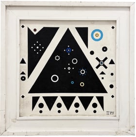 EDWARD WASSER (1920-2003, American) Geometric Abstract, Boston Artist