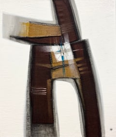 ALBERTO DONAT (20th c, Cuban) Large Mixed Media Collage Abstract