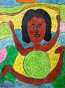 GERARD FORTUNE (20th c, Haitian) Self Taught Folk Art