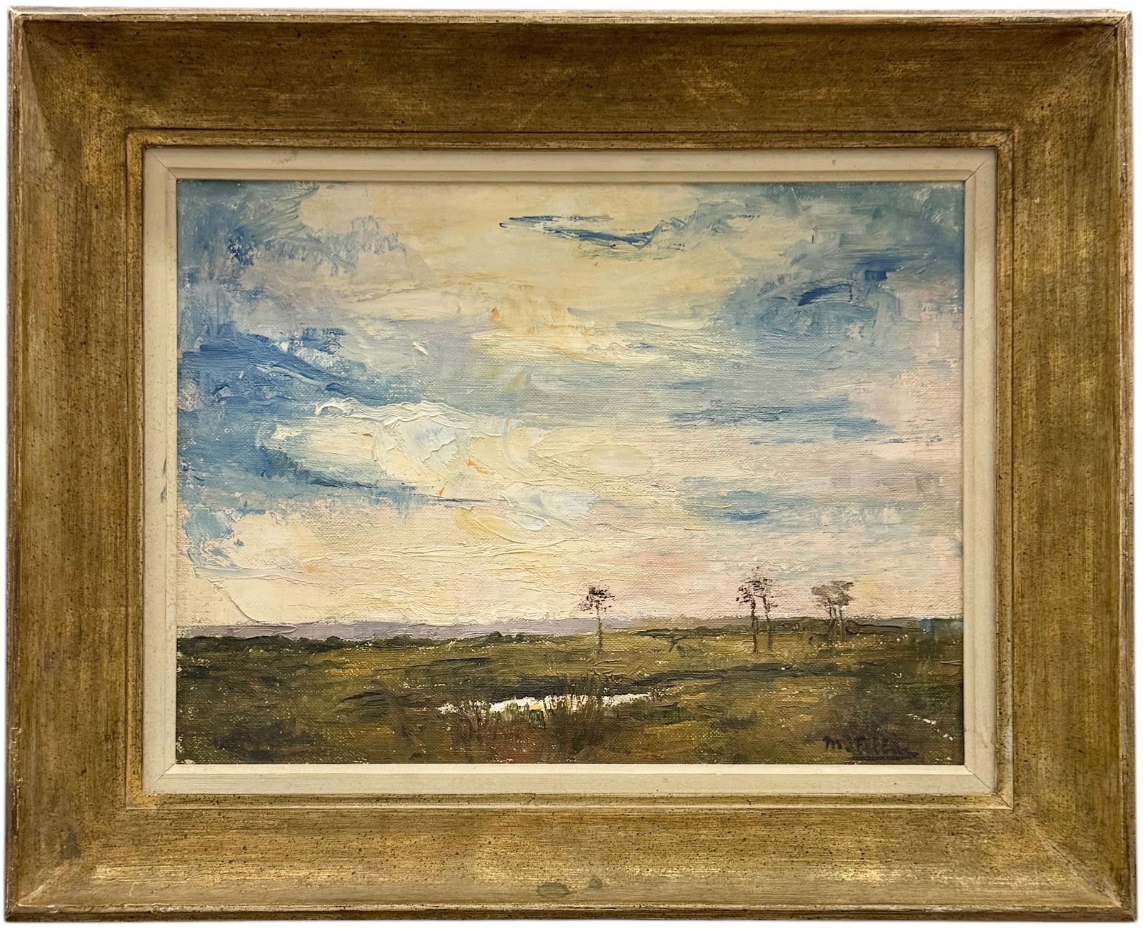 American School Impressionist Signed Florida Everglades Landscape (1 of 3)