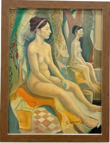 BORIS SMIRNOV (1926-1982, Russian) Modernist Nude