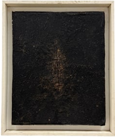 Vintage Minimalist Mixed Media Abstract Painting