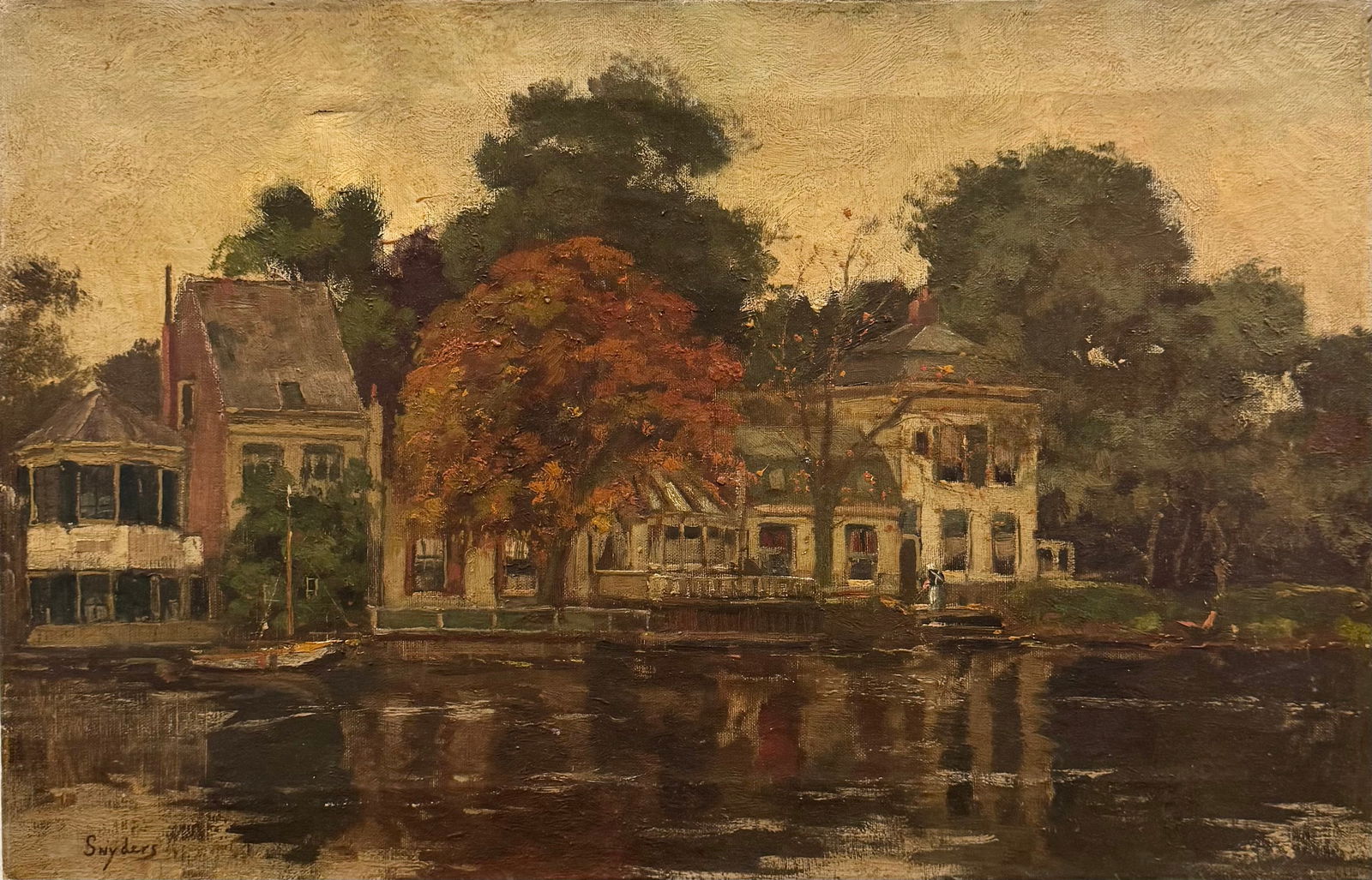 Early 20th Century Dutch School Impressionist River Scene Signed Snyders (1 of 3)