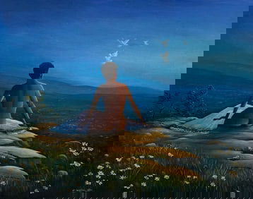 ROOSEVELT SANON (b. 1952, Haitian) Nude Woman In Landscape