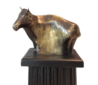 Mid-Century Spanish School Modernist Bronze Bull