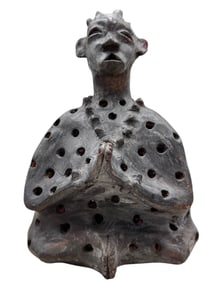 Vintage Haitian Ceramic Voodoo Sculpture 10"
