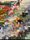 Monumental Japanese Abstract Expressionist Painting 91" x 67"
