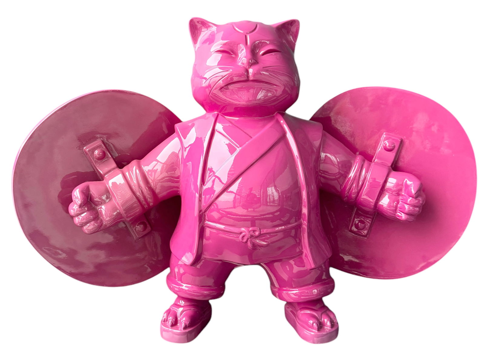 HIRO ANDO (b. 1973, Japan) Warrior Cat Fiberglass & Resin Sculpture (1 of 6)