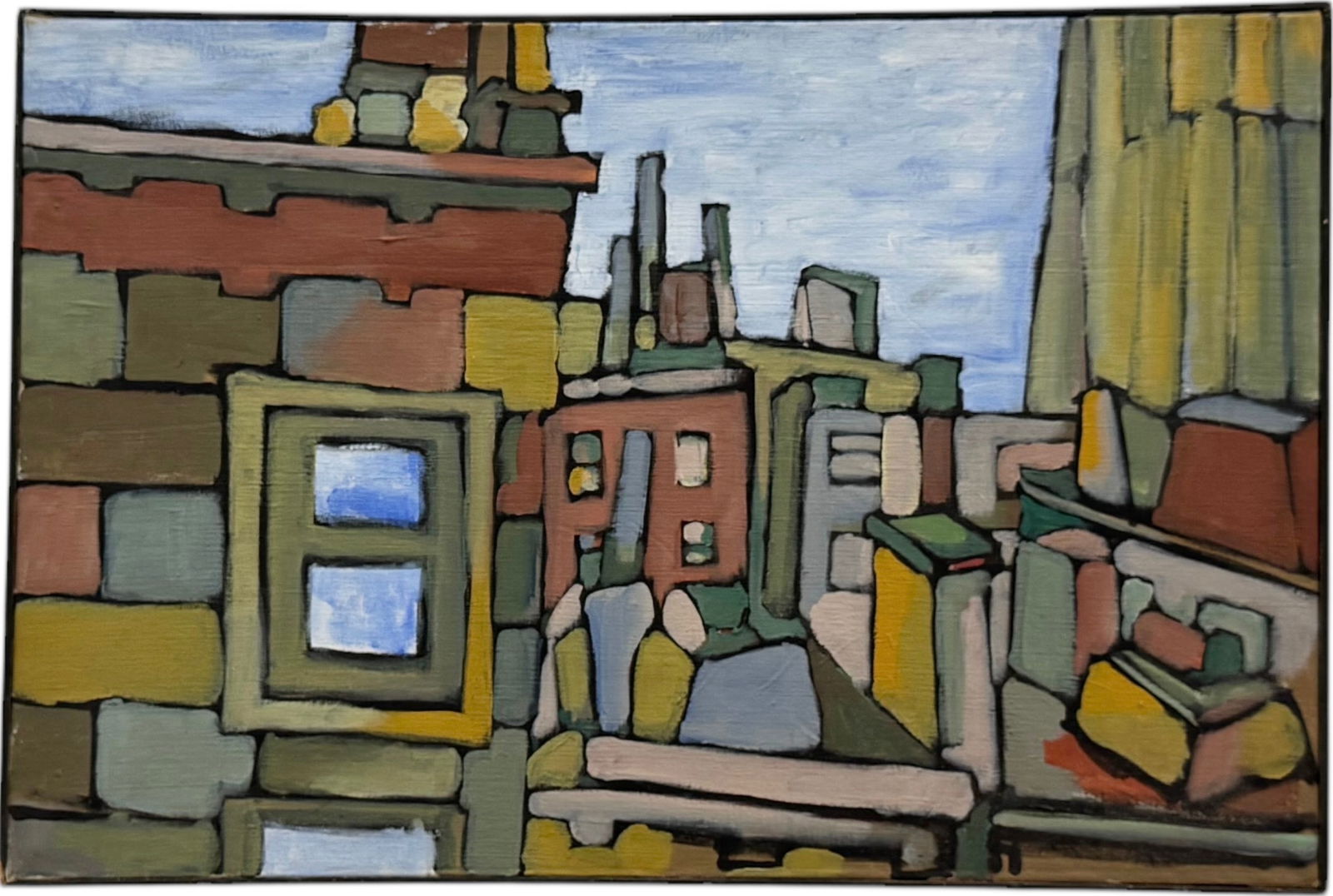 Mid-Century American School Modernist City Scene (1 of 3)