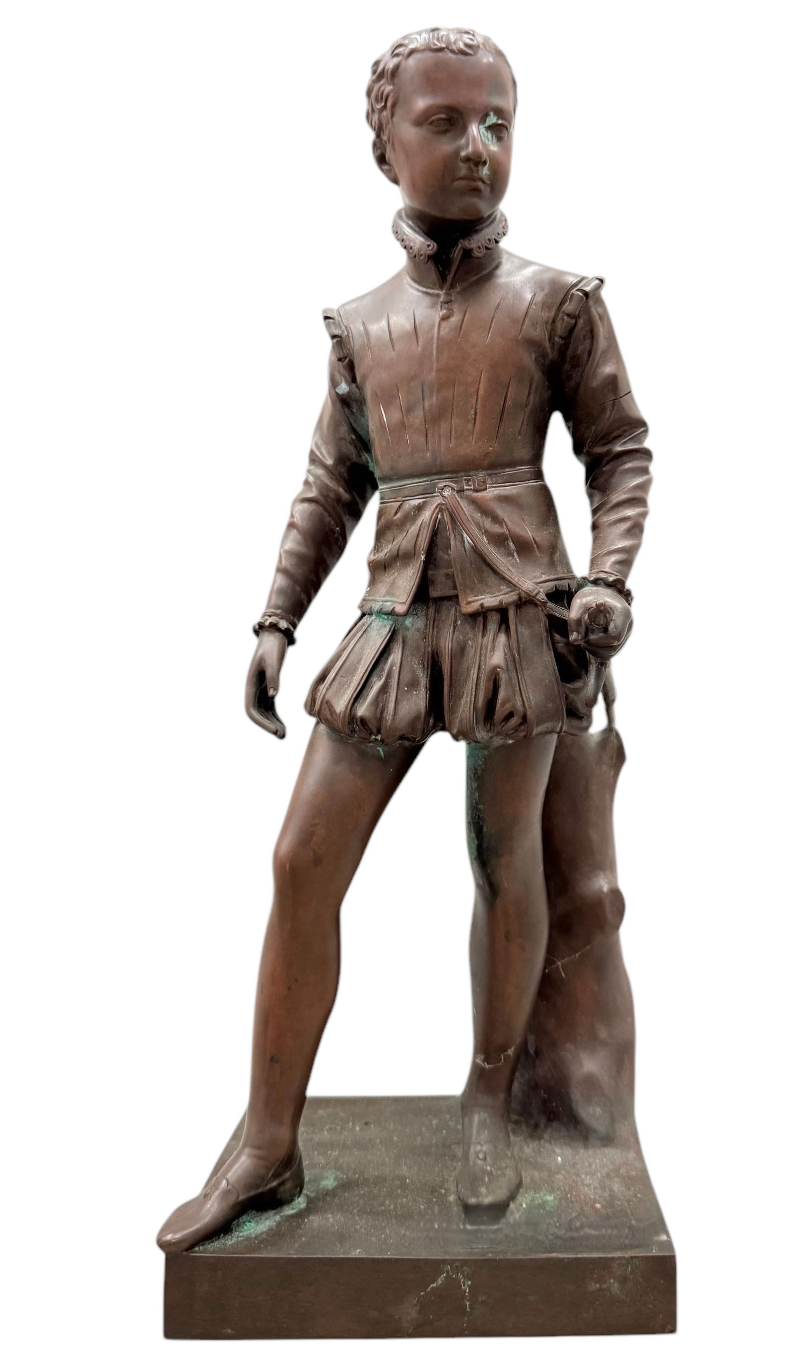 19th c Barbedienne French Bronze Sculpture Francois-Joseph Bosio, Henri IV As A Child (1 of 3)