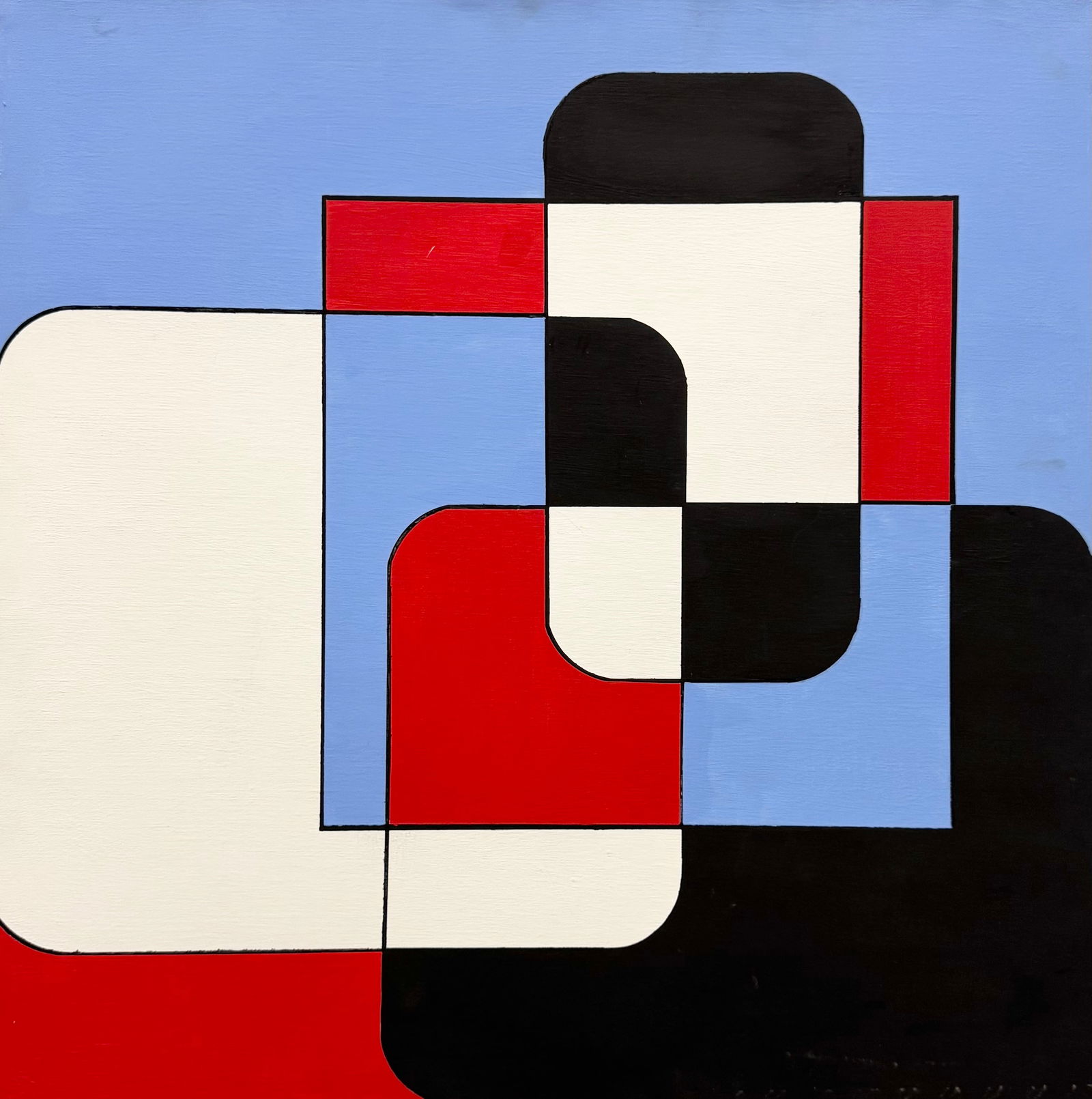 Colorful Modern American School Abstract Painting Unsigned (1 of 2)