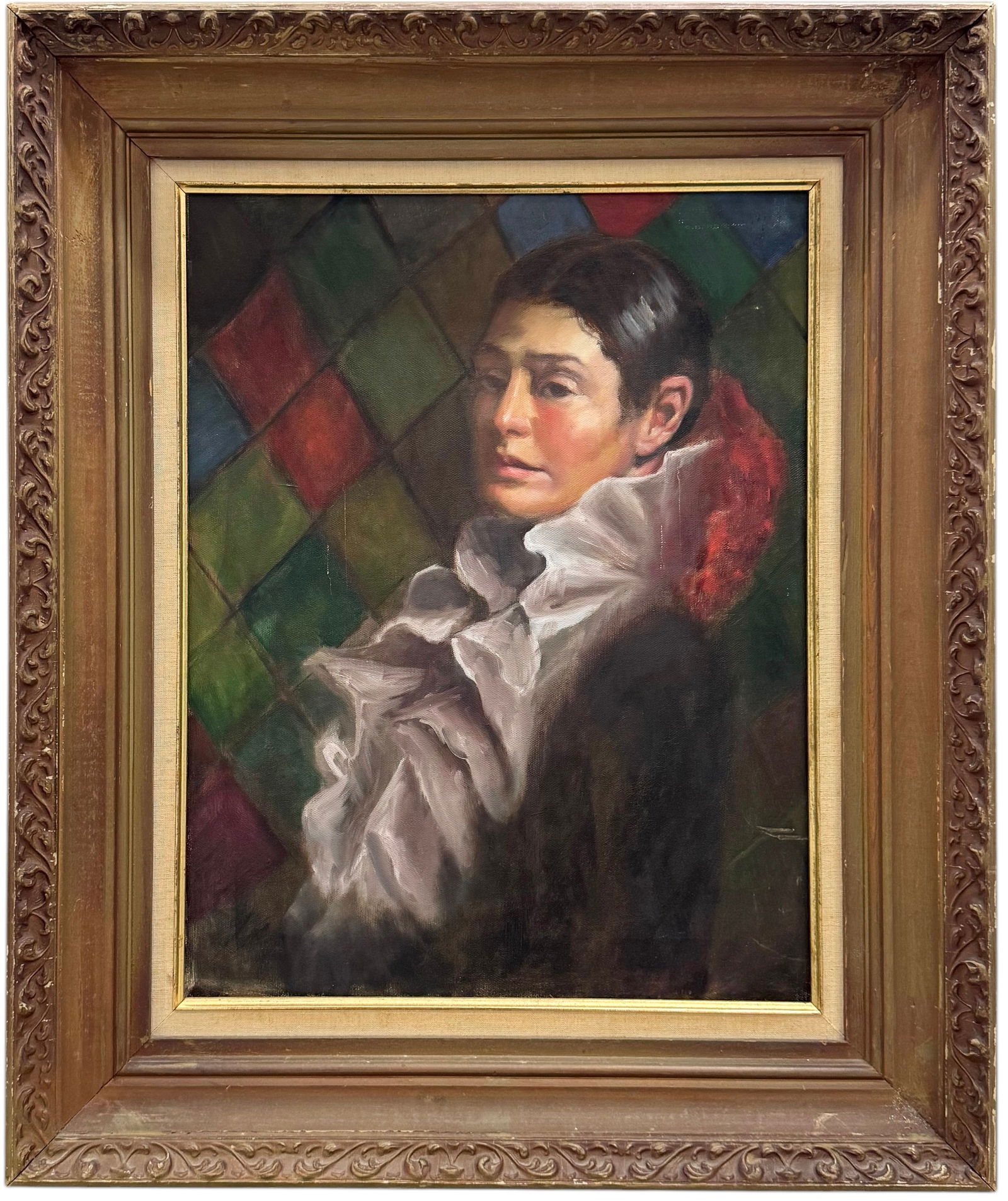 Vintage Portrait Of A Flamenco Dancer Oil On Canvas Nicely Framed (1 of 2)
