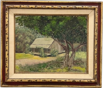 Vintage American Southern School Landscape With House