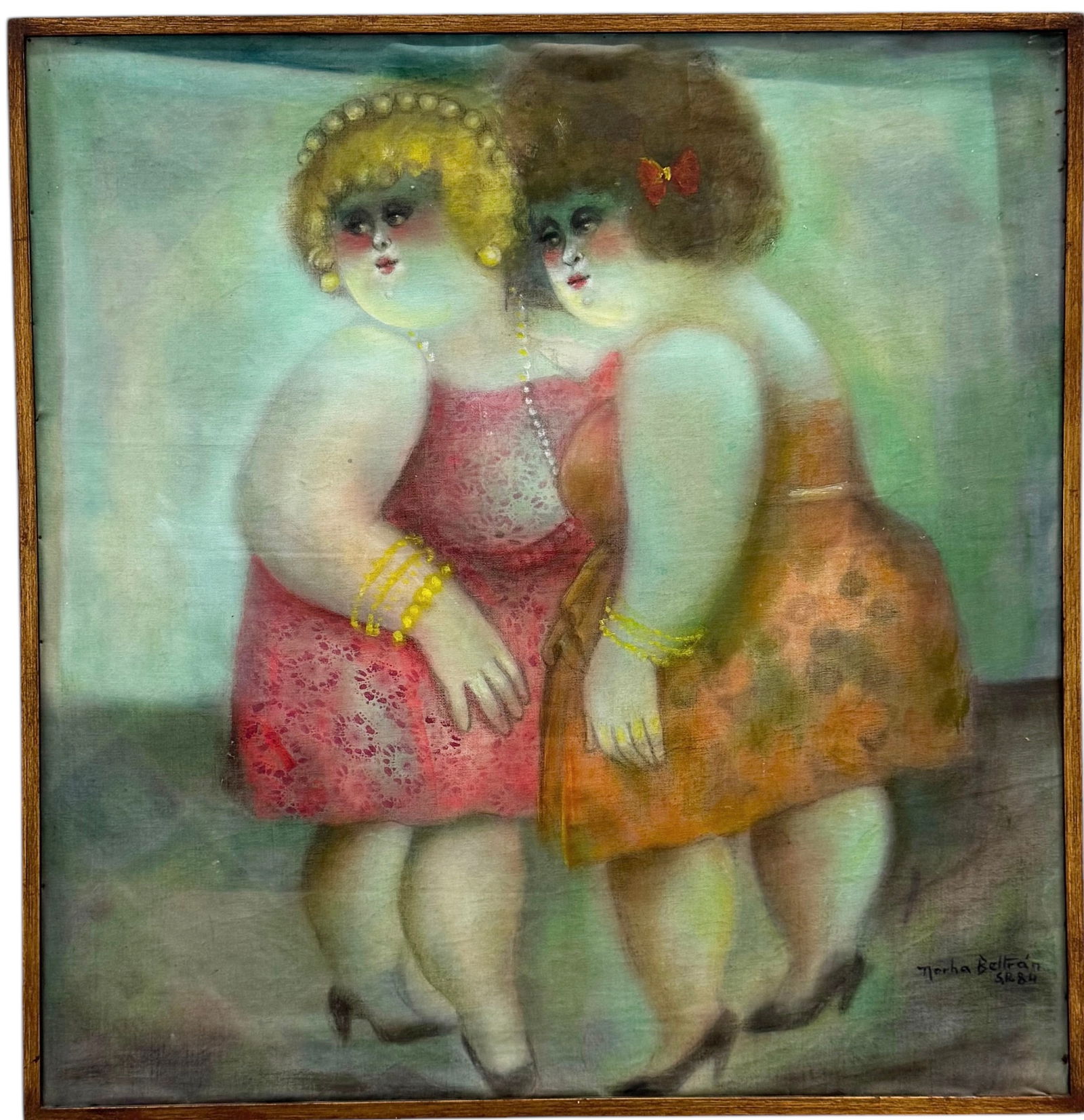 Nohra Beltran (20th c, Brazilian) Sao Paulo Artist, Large Body Dancers (1 of 4)