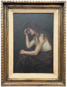 OLAF HERMAN AALBU (1878-1926, American) Minnesota Artist, Woman Portrait