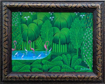 HENRI ROBERT BRESIL (1952-1999, Haitian) Jungle Landscape