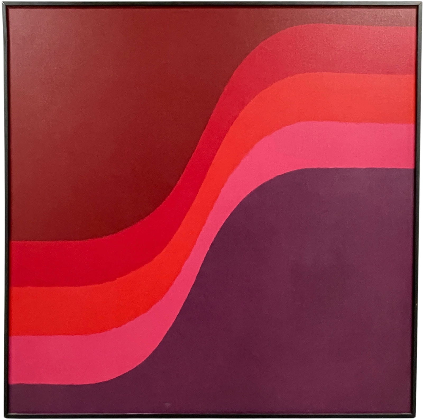 TOM TRUE Mid-Century Modern Large Hard Edge Silkscreen 46 x 46 in (1 of 5)