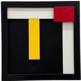 HANK HECHT 20th c Geometric Wood Wall Assemblage