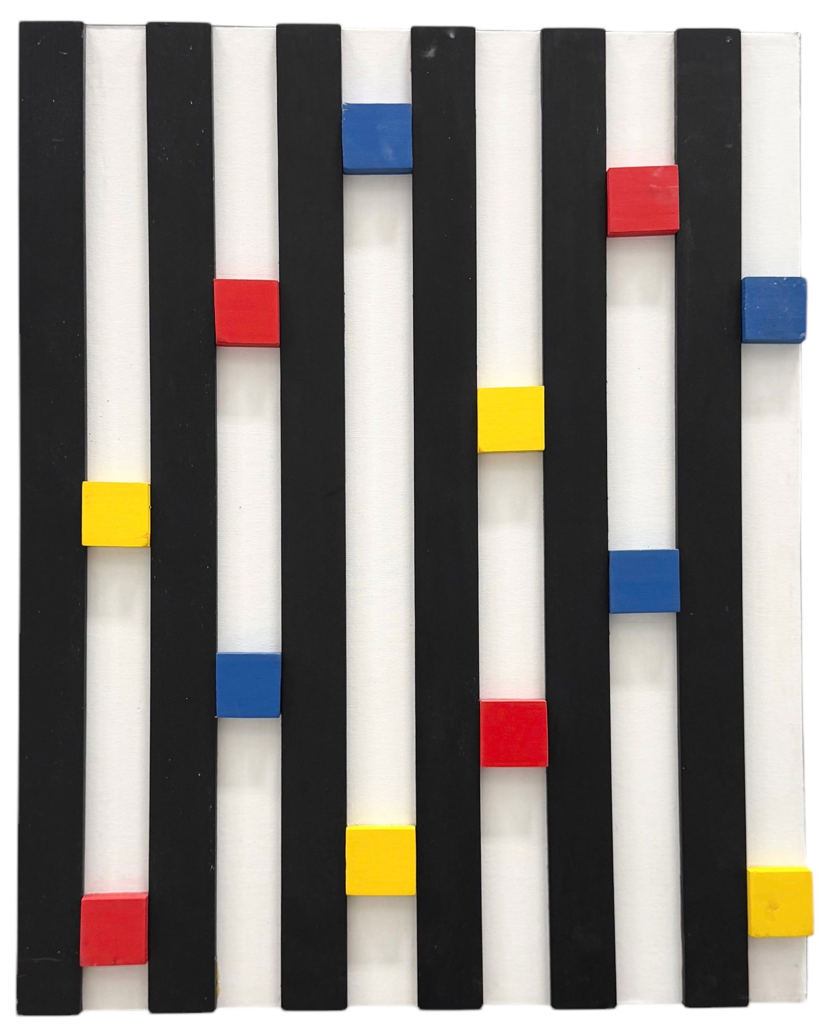 HANK HECHT 20th c Geometric Memphis Style Wood Wall Assemblage (1 of 3)