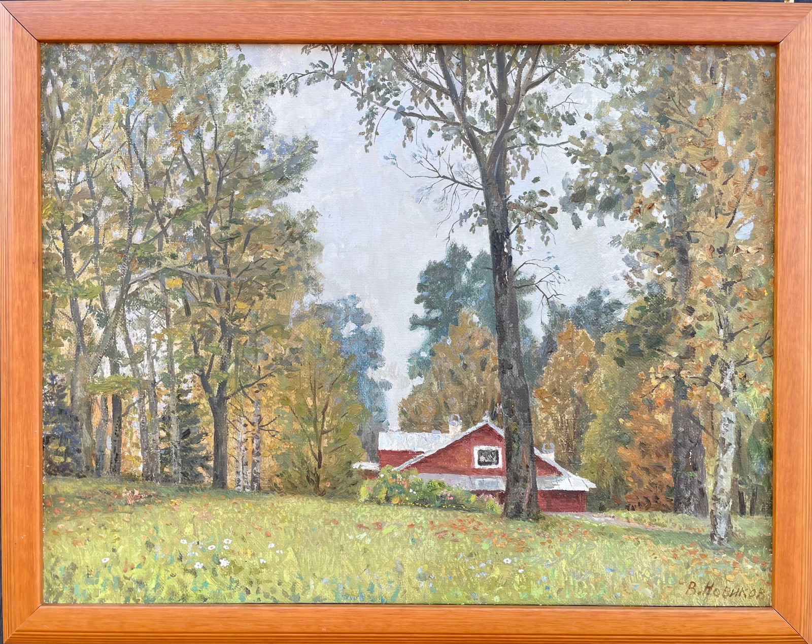 Vintage Russian School Impressionist Landscape With House Signed (1 of 3)