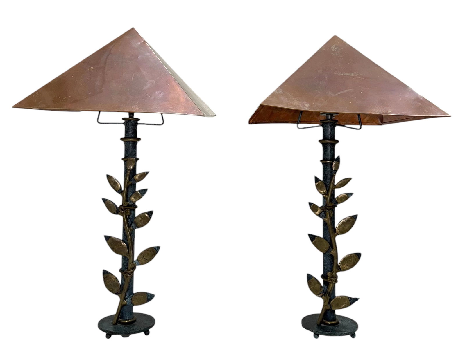 Pair Of Signed Mario Villa Vine Lamps (1 of 5)