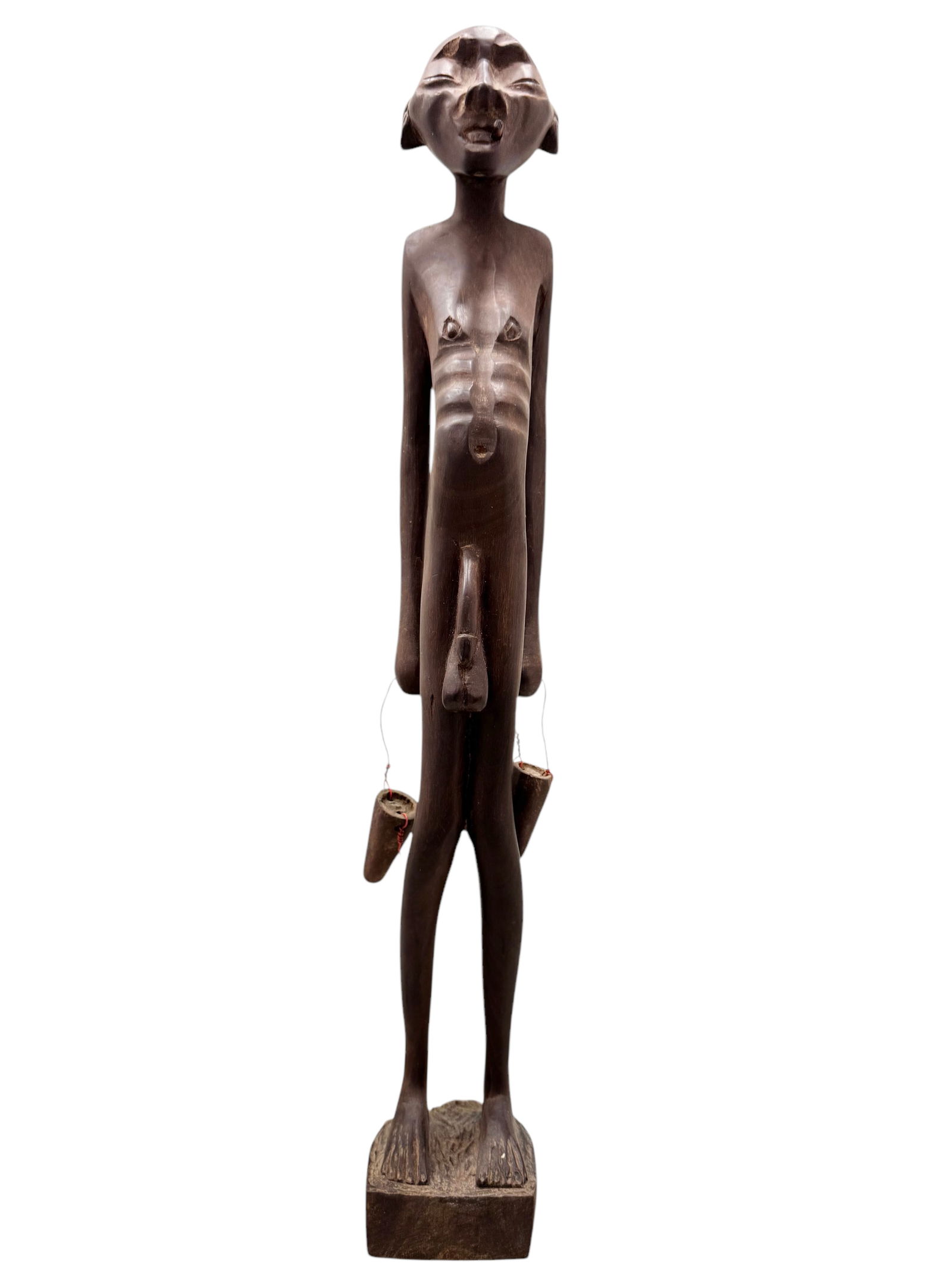 Carved Wooden Figural Tribal Sculpture Unknown Origin (1 of 4)