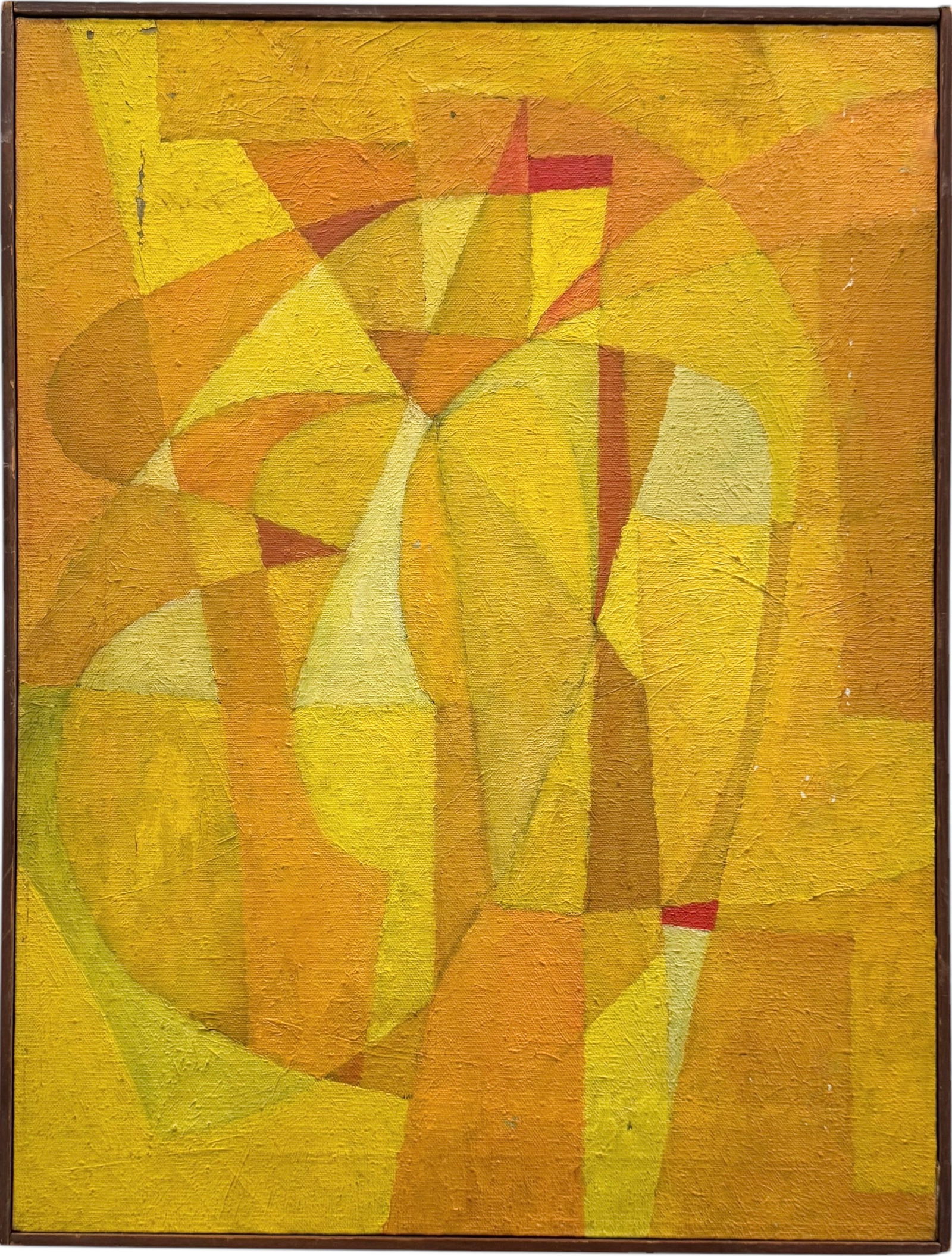 RICK LEWIS Mid-Century American Cubist Abstract Oil On Canvas Painting Dated 1954 (1 of 2)