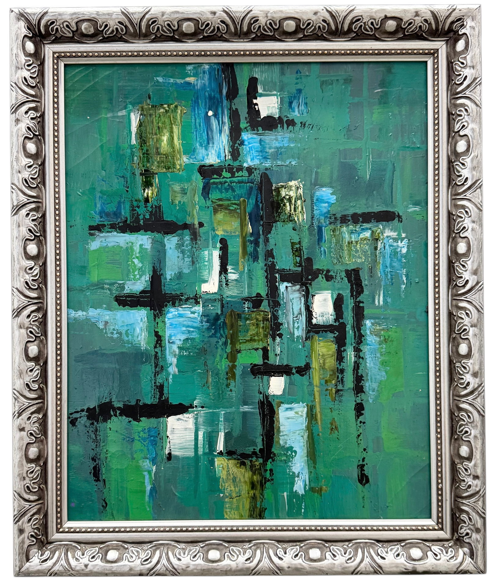 ALICIA LECHANCE American Contemporary Missouri Artist Abstract: Oil on canvas 20 x 16 in, 24 x 20 in (framed)