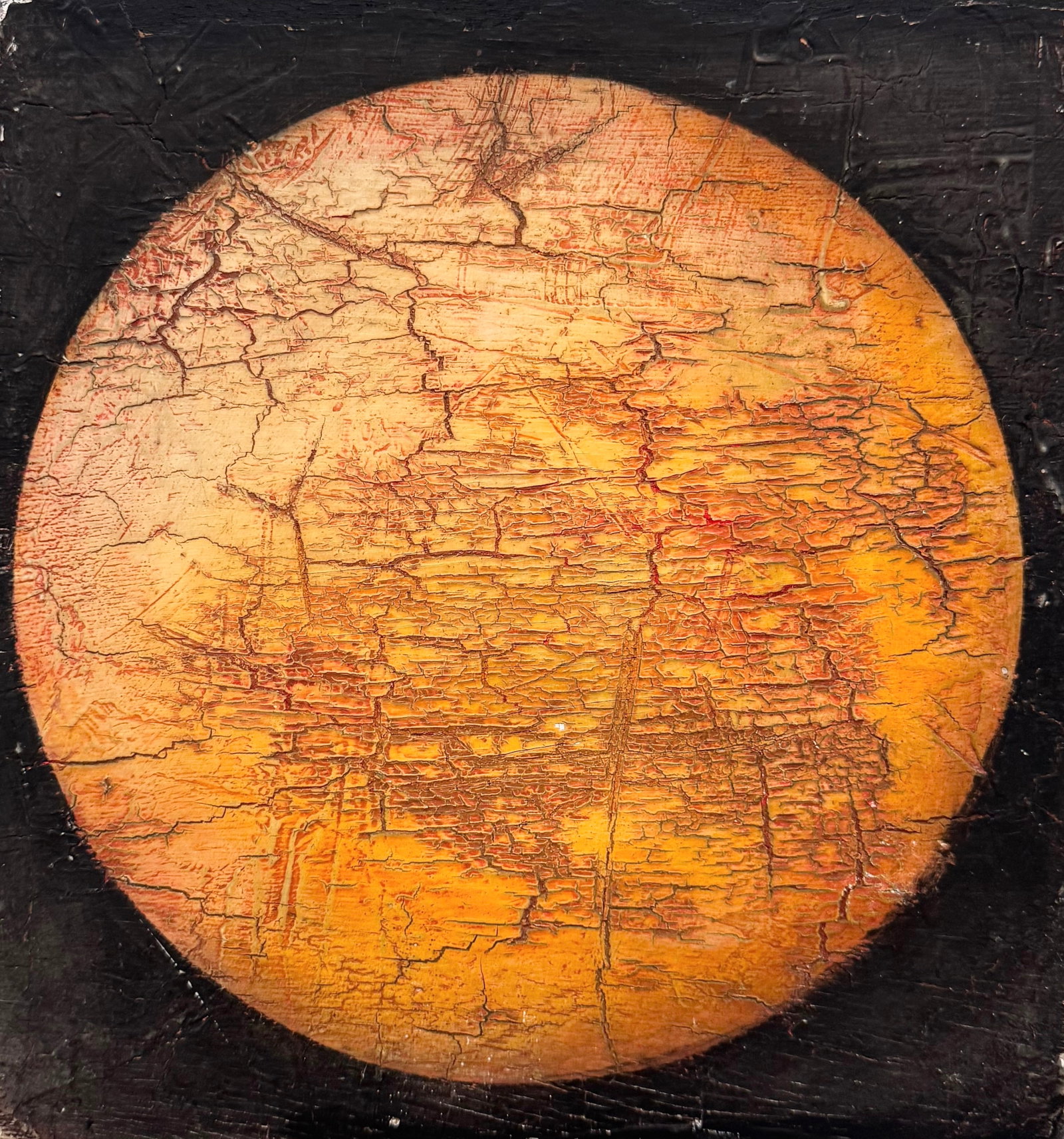 RICHARD JOZAN TRESTON "Moon Series" Oil On Wood: 11 3/4 x 11 3/4 in