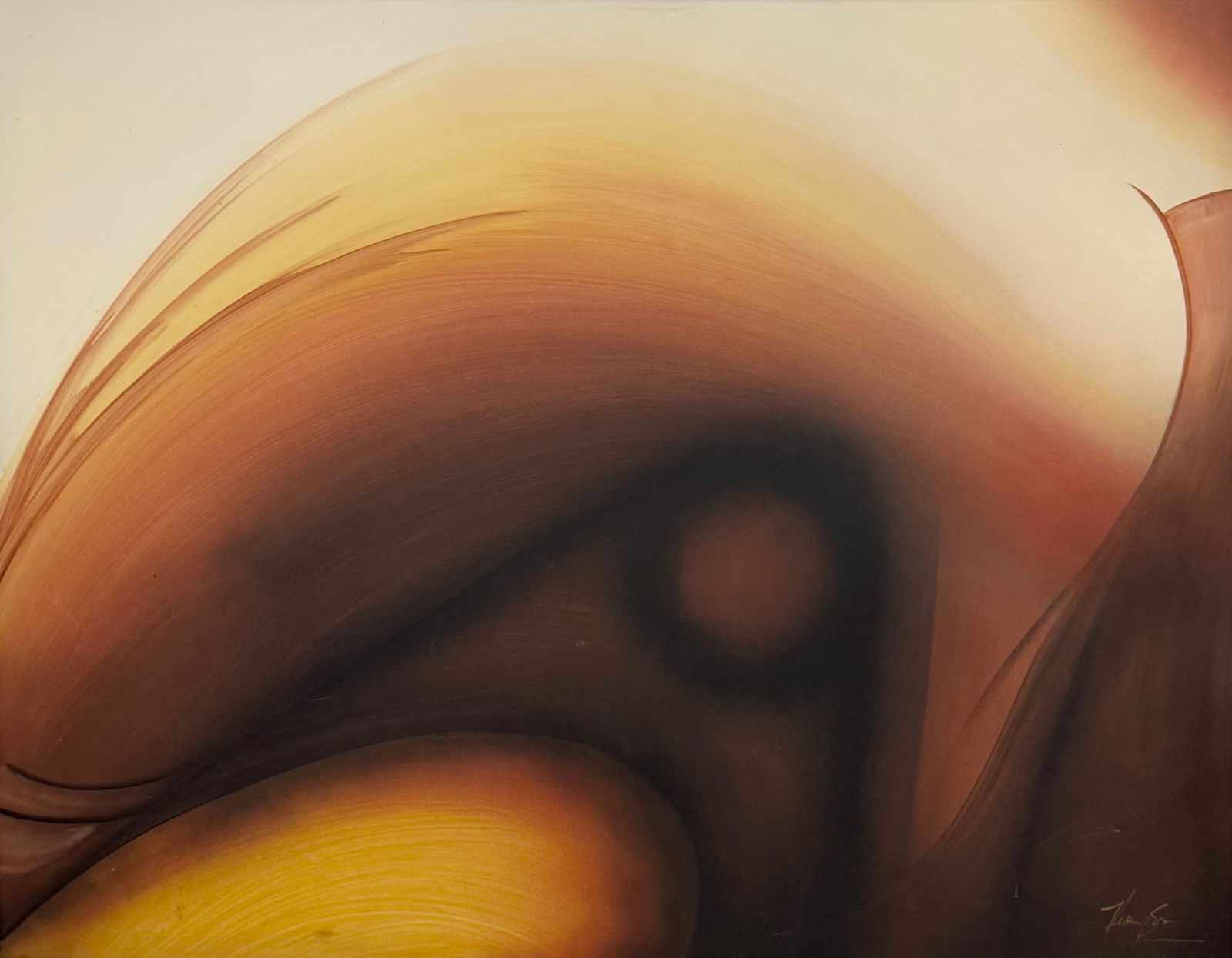 Monumental Mid-Century American California Abstract Expressionist Signed Thompson 61" (1 of 5)