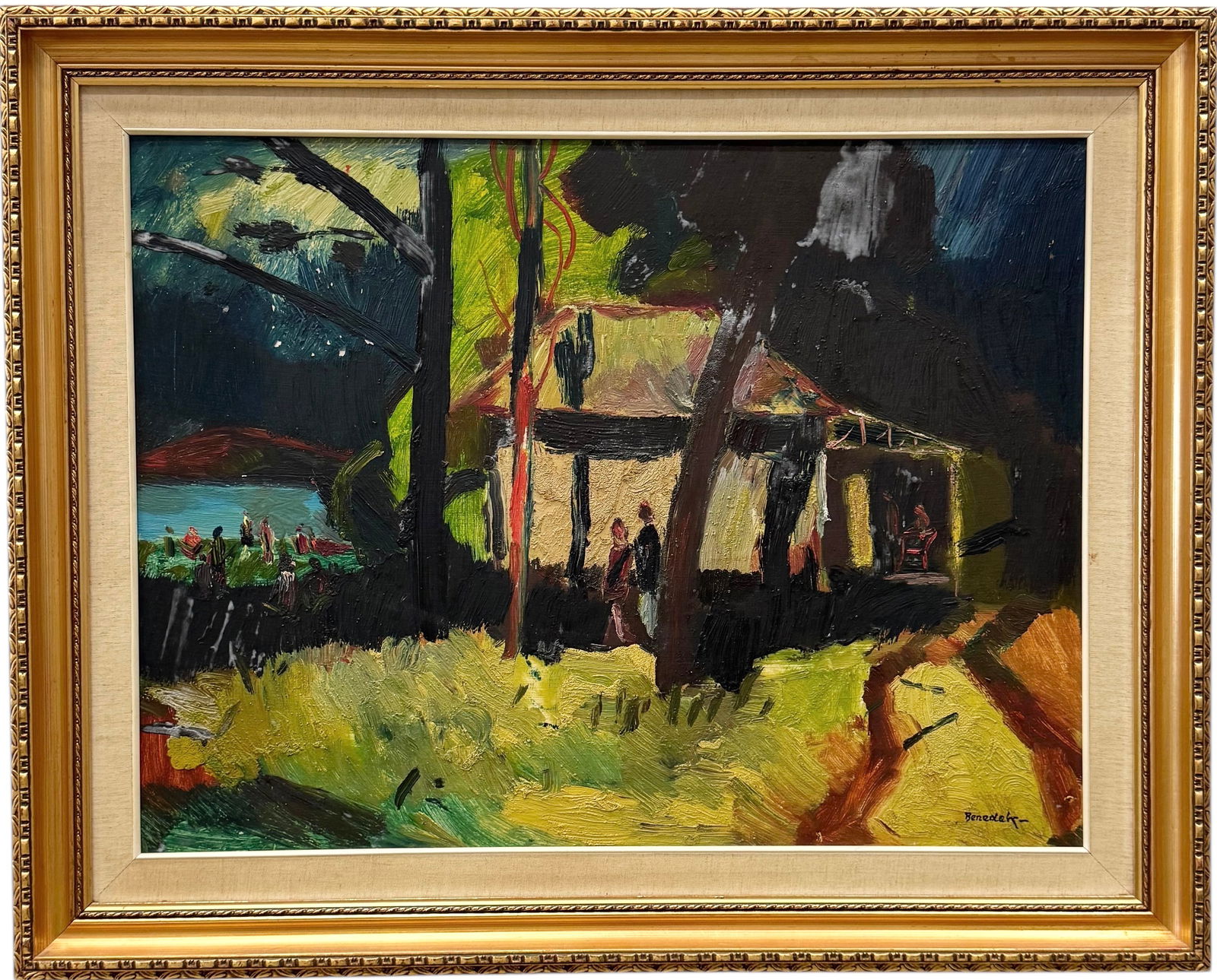 JENO BENEDEK (1906-1987, Hungarian) Modernist Landscape, Important Artist (1 of 5)