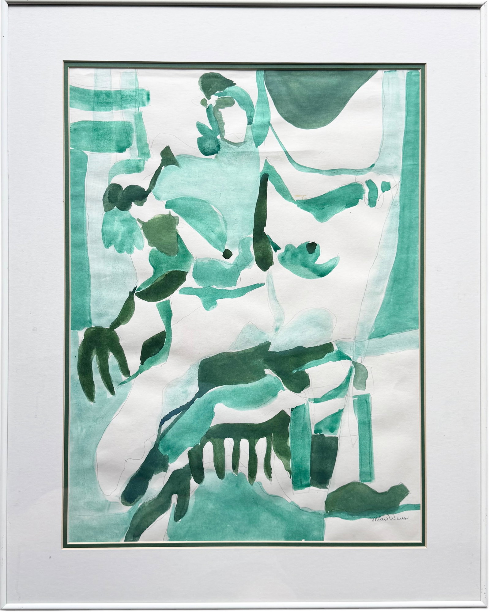 MARILYN WEISS (20th c, American) Watercolor, Florida Artist: Watercolor 23 1/4 x 17 1/4 in, 30 1/4 x 24 1/4 in (framed)