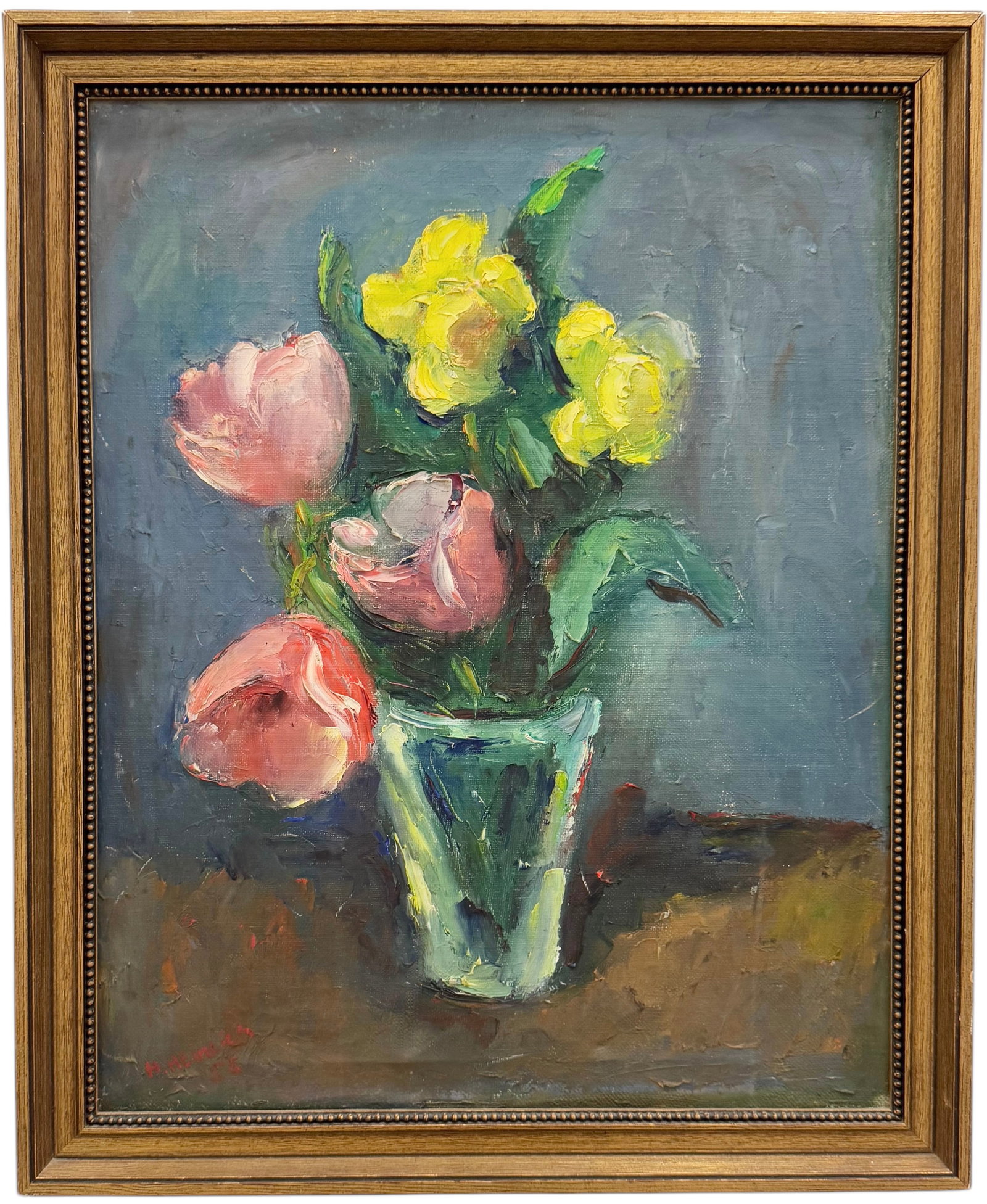 HERMAN HEIMLICH (1904-1986, Canadian) Still Life, Hungarian Artist: Oil on canvas 20 x 16 in, 22 x 18 in (framed)