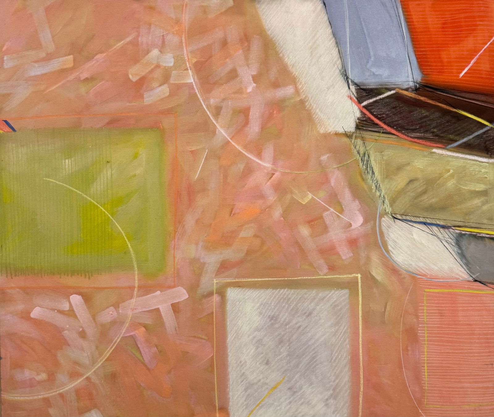 HELEN BERSHAD (b. 1934, American) Monumental Abstract 59 x 50", Pennsylvania Artist (1 of 3)
