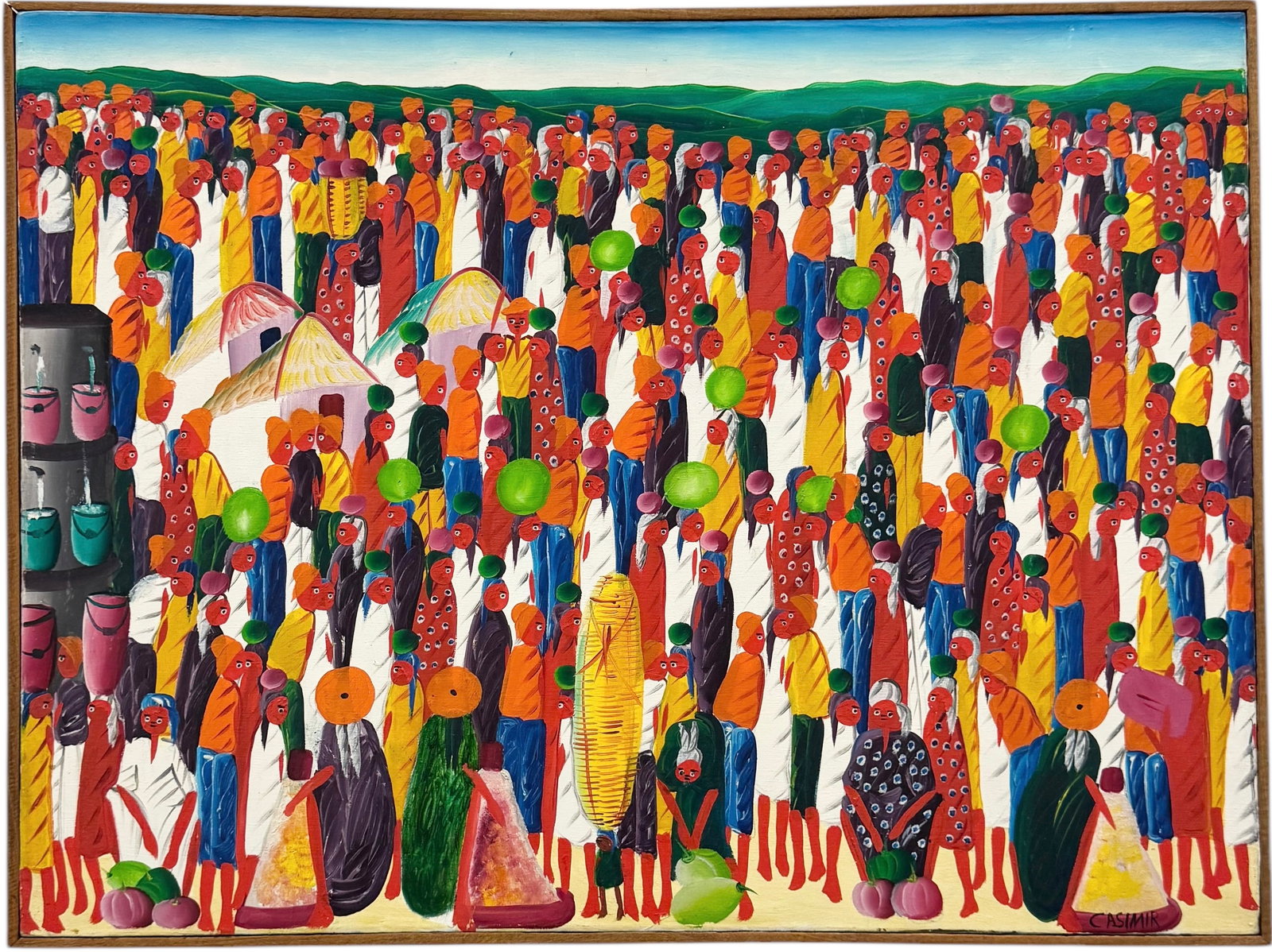 LAURENT CASIMIR (1928-1990, Haitian): Oil on canvas 24 x 32 in