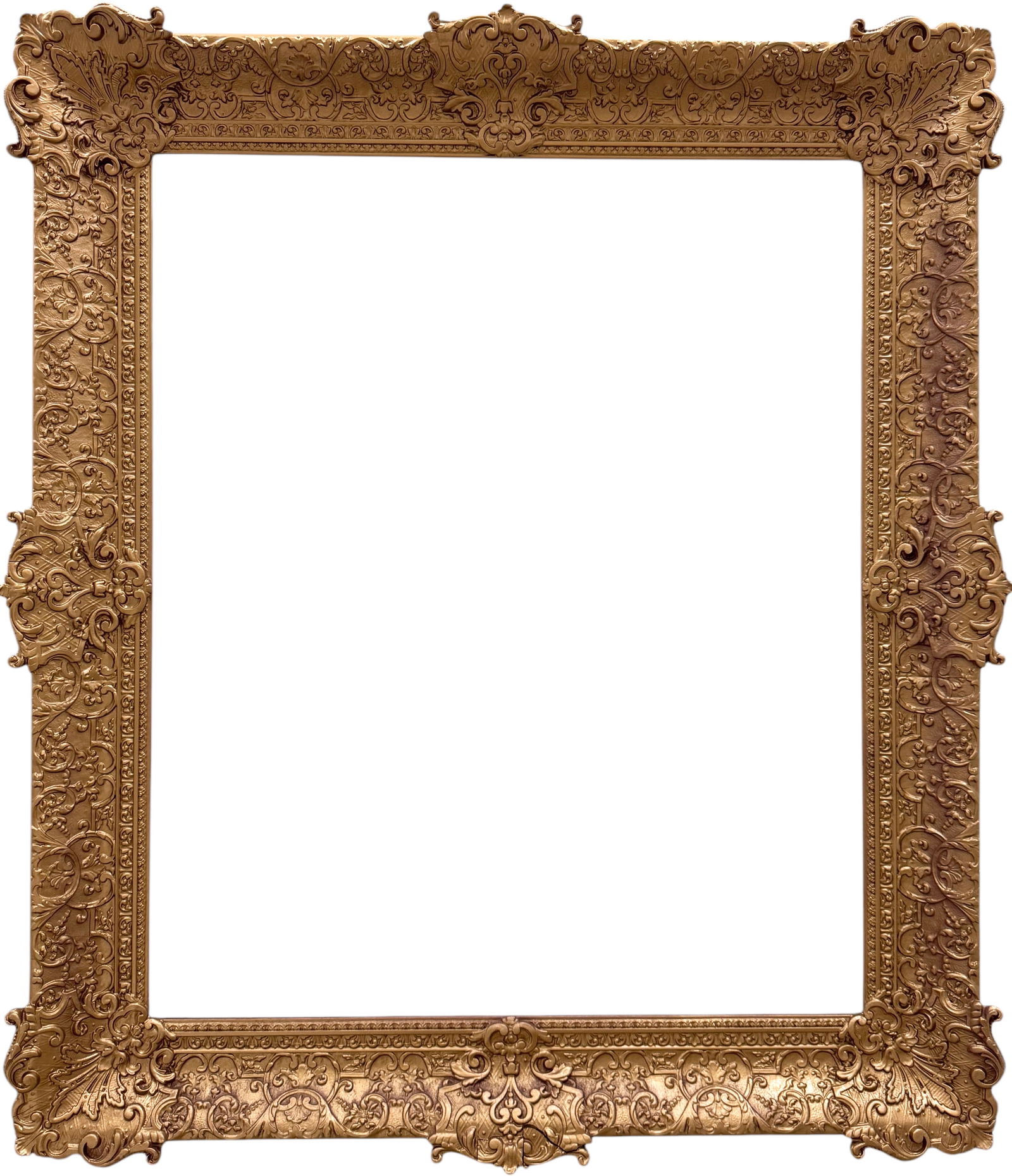 Gold Painted Antique Gesso Frame 30" x 25", 37" x 32" (1 of 3)