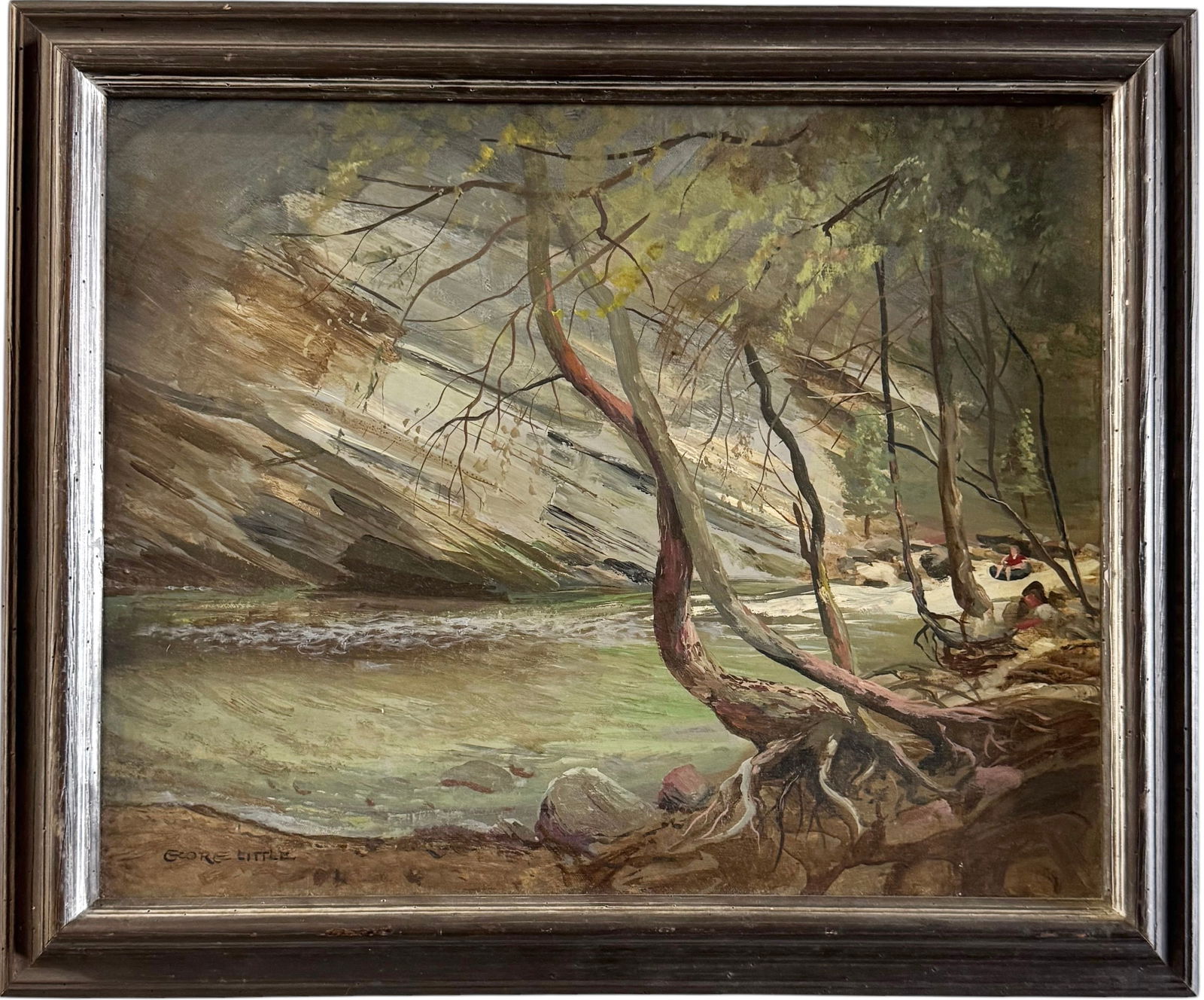 GEORGE LITTLE (1908-1909, Tennessee) Cades Cove River Smokey Mountain Landscape (1 of 5)