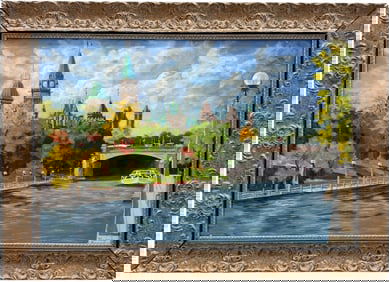 Pina Manoni-Rennick, View Of Ottawa Parliament Building From Rideau Canal