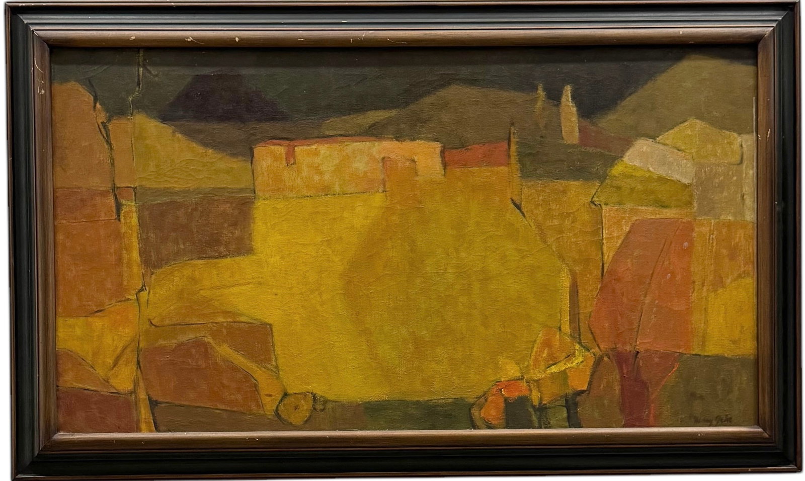 MARY GEHR (1910-1997, American) Important Chicago Woman Artist, Illustrator: Oil on canvas 40 x 22 in, 45.5 x 27.5 in (framed). Chicago artist and illustrator Mary Gehr was locally and nationally renowned for her positive influence on her community, on the art world, and in th