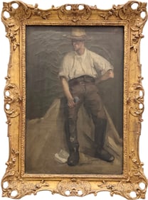 19th Century English School Portrait Of A Man In Beautiful Period Gilt Frame